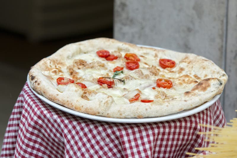 Italian Authentic Pizza in Rome Restaurant Stock Photo Image of plate