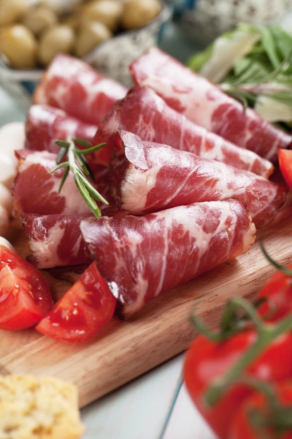 Italian Capocollo, Cured Pork Meat Stock Photo Image of food, pork
