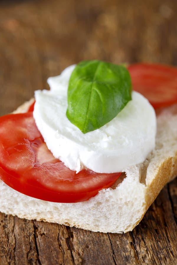 Italian caprese sandwich stock photo. Image of mozzarella 258176306