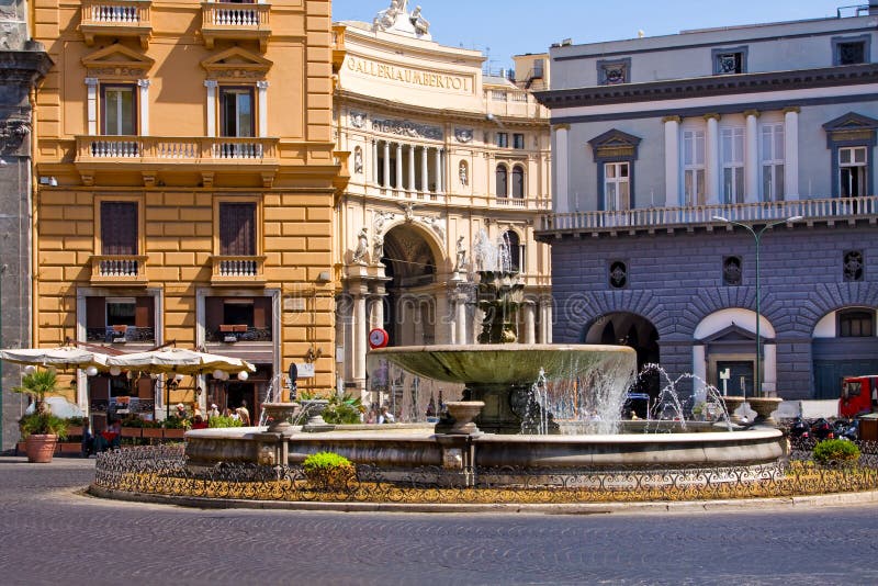 Italian city Naples, fountain stock photos Italian city Naples, fountain stock photos