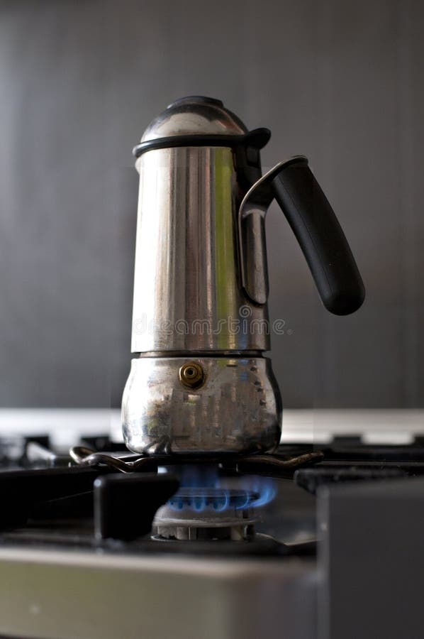 Italian coffee maker stock image. Image of metal, grunge 24434499