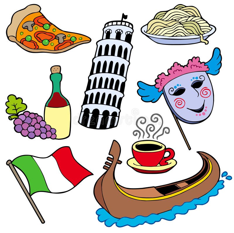 Italian collection vector illustration Italian collection vector illustration