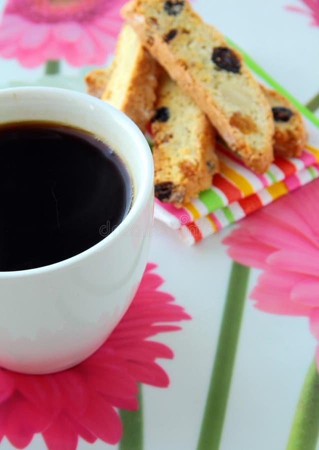 Italian cookie with coffee