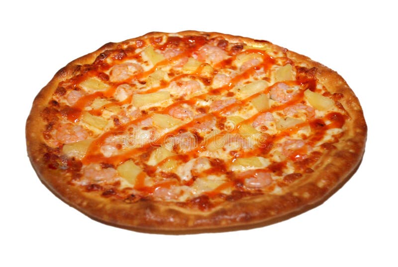 Italian Pizza with Ketchup Lines on the Top Stock Photo Image of fast