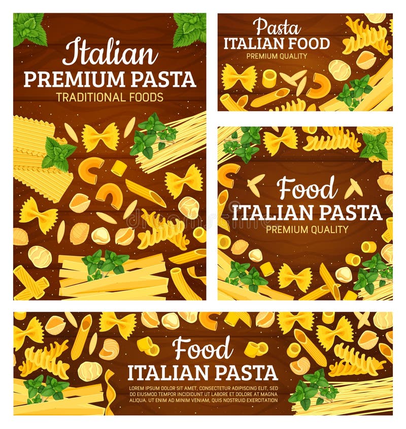 Italian Pasta Dish Cooking Spices and Ingredients Stock Vector