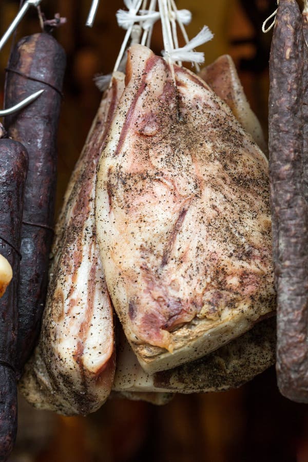 Italian Different Traditional Sausages and Ham Stock Photo Image of meat, sausages 73128390