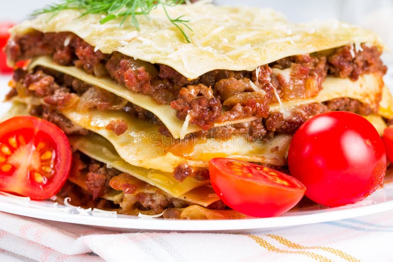 Italian dish lasagna stock photo. Image of cherry, cuisine 35093752