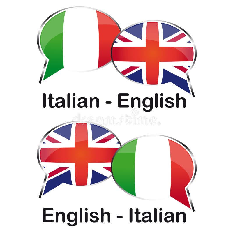 Italian English Translator Stock Vector. Illustration Of Sign - 71222807