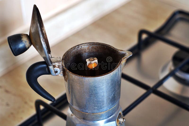 Italian Espresso Coffee Maker Stock Photo Image of stove, water 71369008