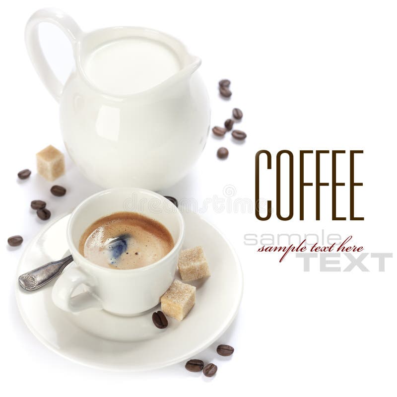 Download Italian espresso and milk stock photo. Image of dark - 20528104