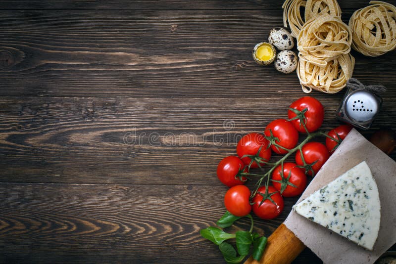 Italian Food Recipe On Rustic Wood Stock Image Image of Italian Food Recipe On Rustic Wood Stock Image Image of