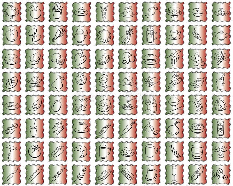 Italian food splotches vector illustration Italian food splotches vector illustration