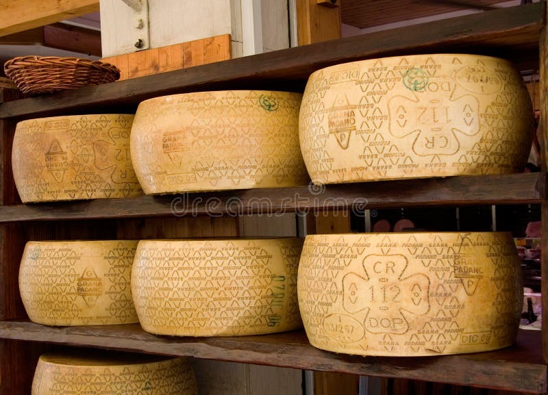 Italian Grana Padano DOP cheeses