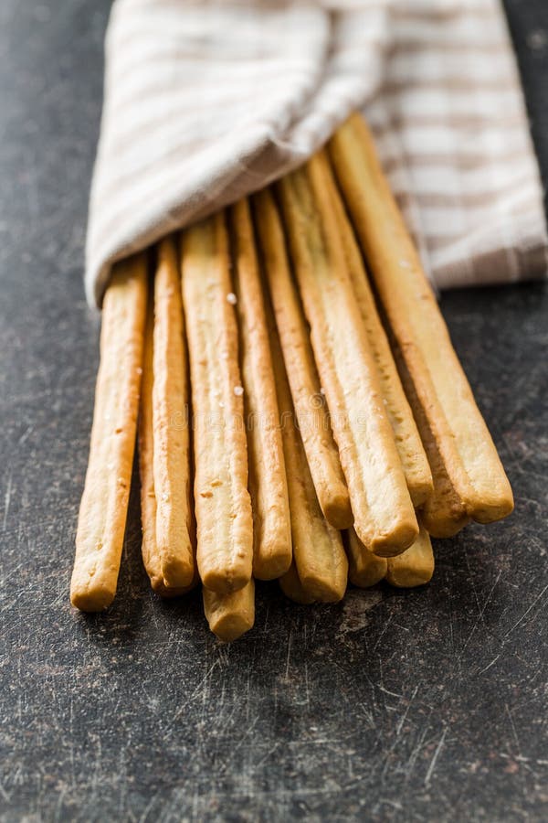 Italian Grissini Breadsticks. Tasty Grissini Snack Stock Image - Image ...