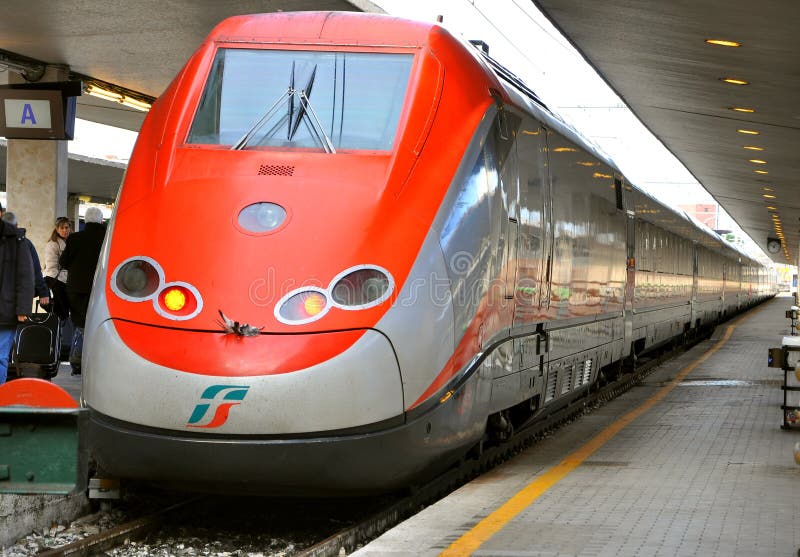 Italian high speed train stock photo