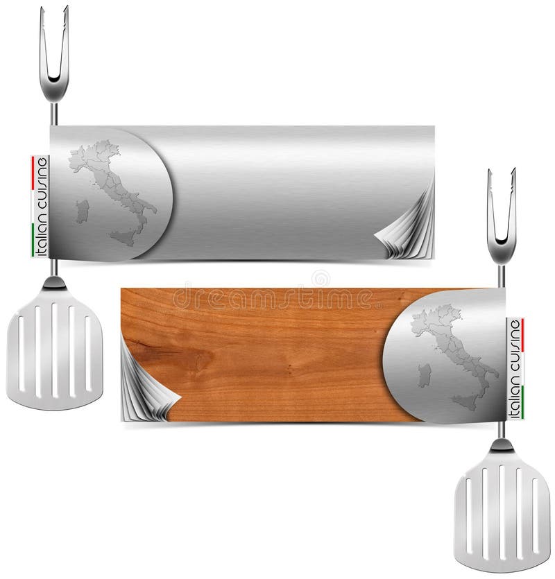 Italian Menu with Blank Pages