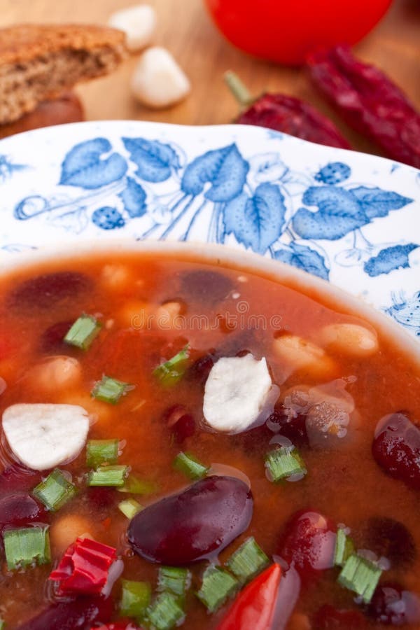 Italian minestrone soup royalty free stock photography