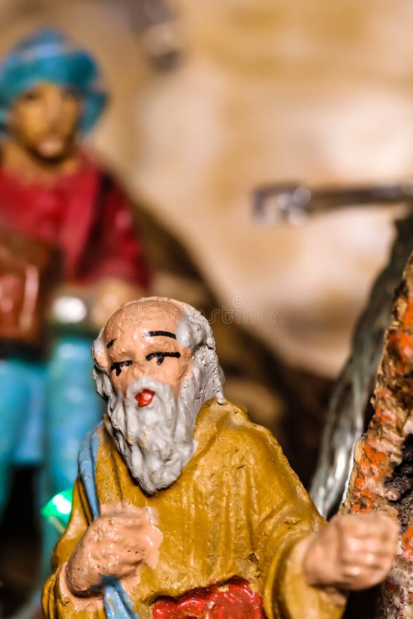 Italian Nativity, Parts of the Main Scene Stock Photo Image of main