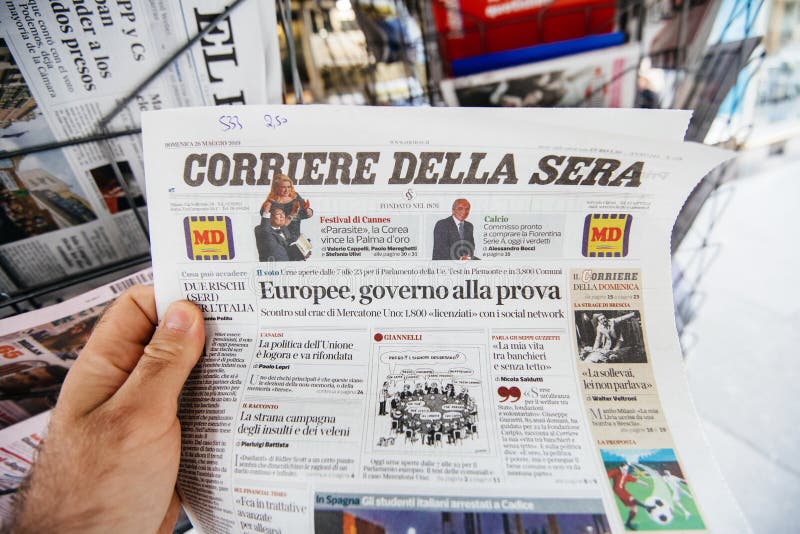 Corriere Della Sera Newspaper about Stephen Hawking Death on the ...