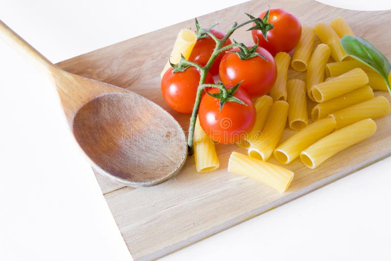 Italian pasta basil and tomato