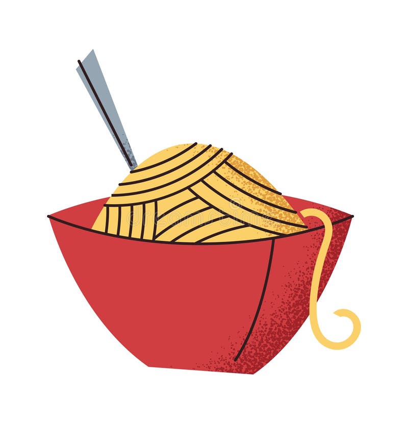Italian pasta bowl sticker design royalty free illustration