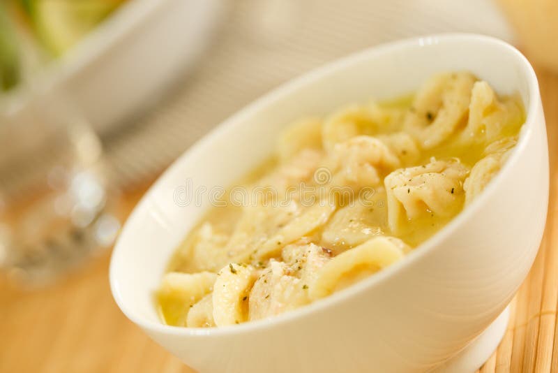 Italian pasta stock image. Image of broth, capeletti 59809515