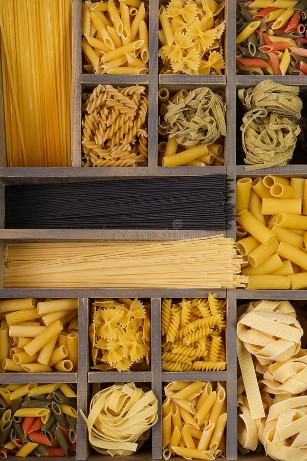 Different Types of Italian Pasta Stock Photo Image of durum, diet
