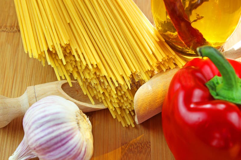 Italian Pasta ingredients stock image. Image of food 48600531
