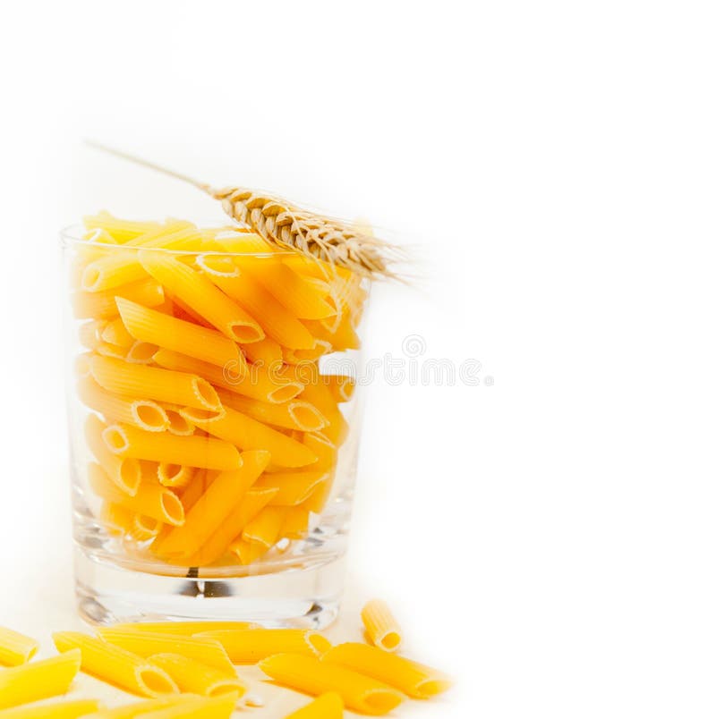 Italian Pasta Penne with Wheat Stock Photo Image of closeup, italy 245418362