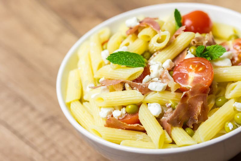 Italian Pasta Salad Bowl stock image. Image of appetizer 45007065