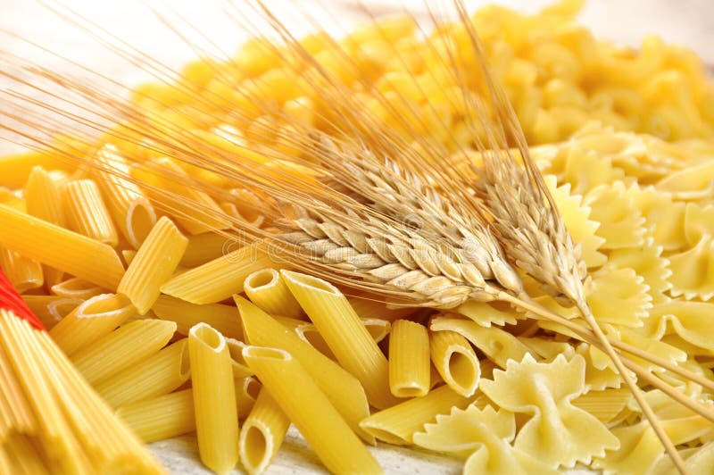 Italian pasta uncooked stock photos