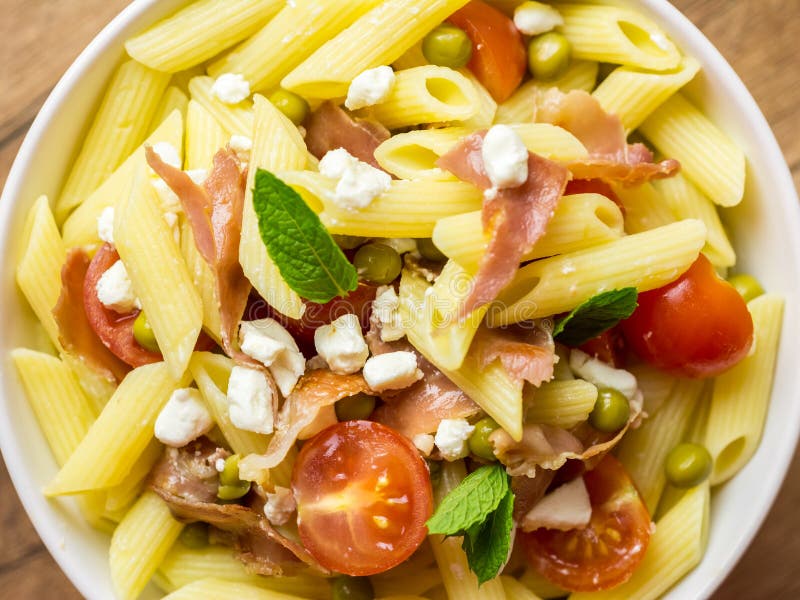 Italian Penne Pasta Salad stock photo. Image of food 45035702