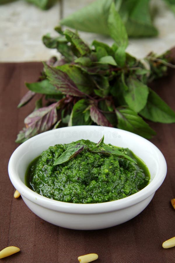 Italian pesto stock photo. Image of healthy, ingredients 6396946