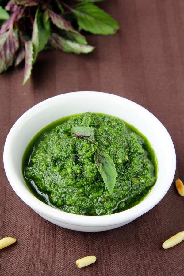 Italian pesto sauce stock photo. Image of kitchen, homemade 16481598
