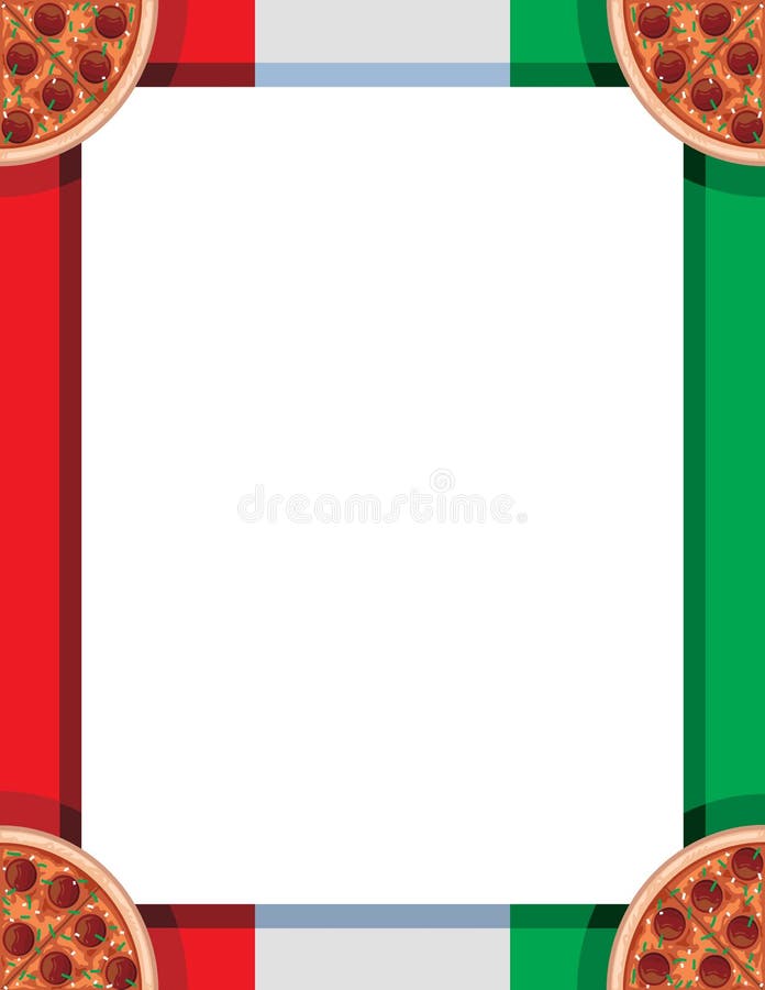 Italian Pizza Border stock illustration Illustration of Italian Pizza Border stock illustration Illustration of