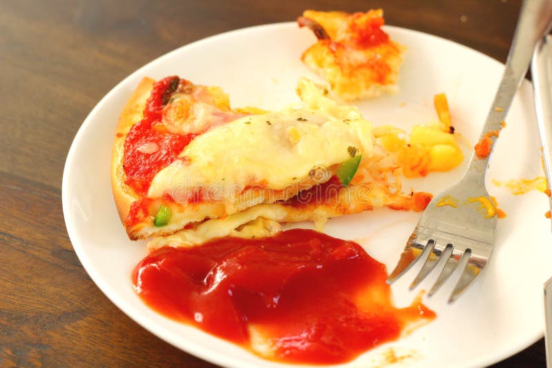 Italian Pizza Ham Cheese and Pepper Stock Image Image of basil