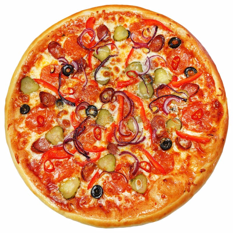 Italian pizza isolated stock photo. Image of white, fresh - 78716666