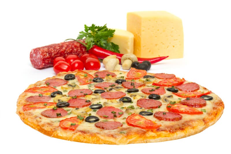 Italian pizza and its ingredients