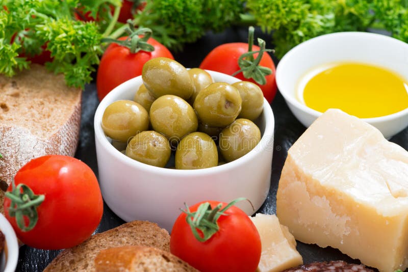 Italian products, closeup stock photo. Image of cuisine 53995898