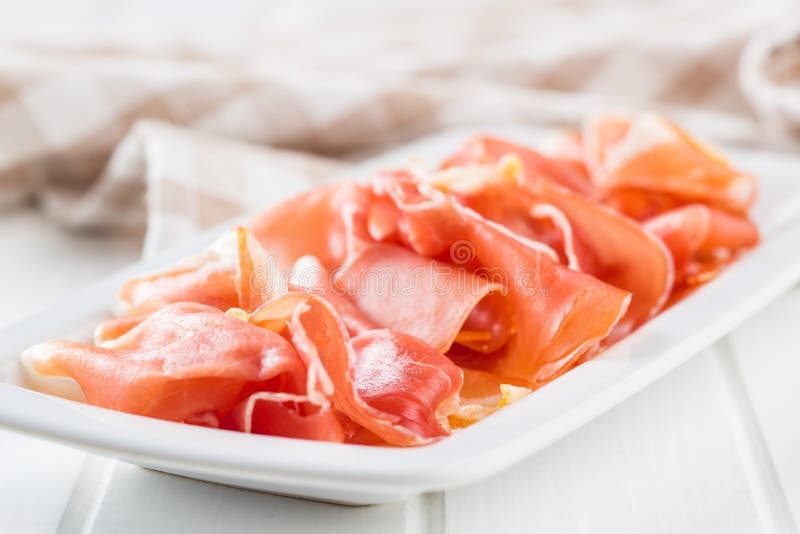 Italian Prosciutto Crudo or Jamon. Stock Photo Image of pepper