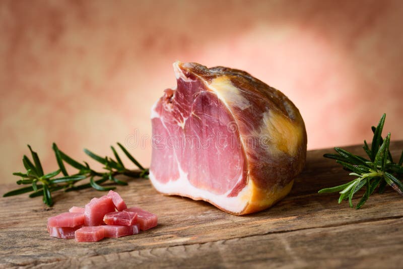 Italian prosciutto stock image. Image of cubes, salt 30651213