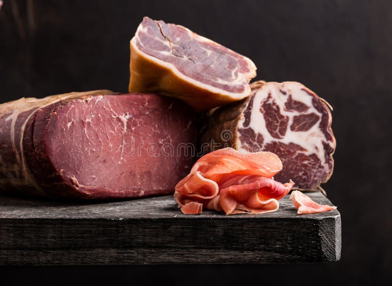 Italian prosciutto stock photo. Image of gourmet, smoked 87583516