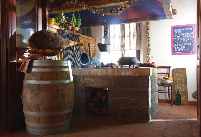 Italian Restaurant with Prosciutto Stock Image Image of garlic, cured