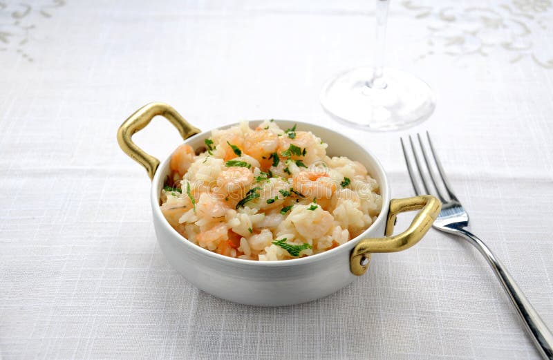 Italian Risotto with fish stock photo. Image of crustacean 50961896