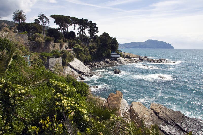Italian riviera coast stock image. Image of popular, portofino - 9024663