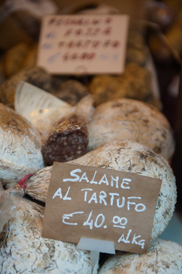 Italian salami for sale stock image. Image of restaurant 26850077