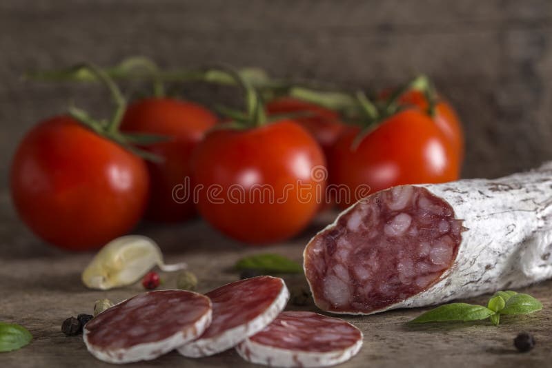 Italian salami with spices