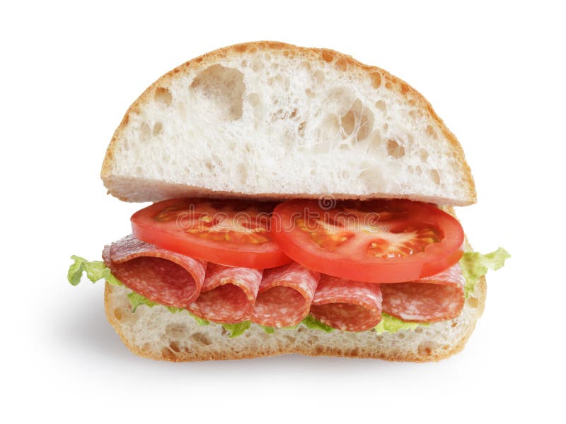 Italian Sandwich with Salami Stock Image Image of sandwich, healthy