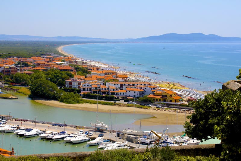 Italian Seaside Town stock image. Image of travel, tuscany - 32236825