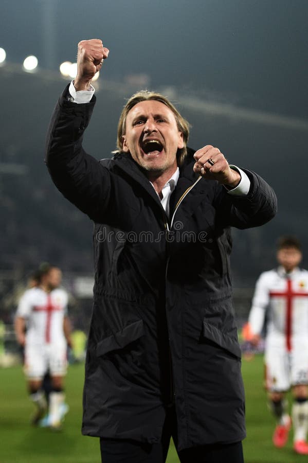 italian Serie A soccer match ACF Fiorentina vs Genoa CFC stock photos italian Serie A soccer match ACF Fiorentina vs Genoa CFC stock photos